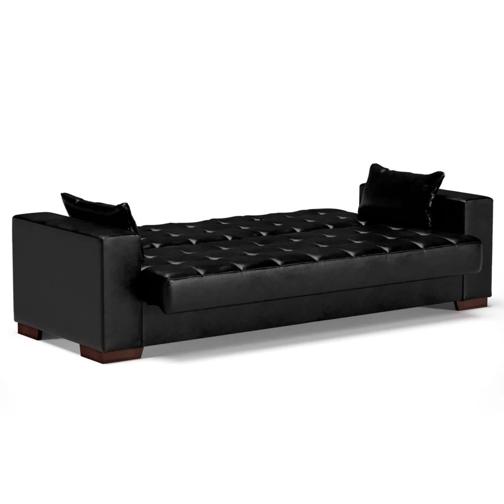 Sofá Cama para Sala de Estar Lisboa Couríssimo Preto - Ibiza