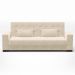 Sofá Cama para Sala de Estar Lisboa Suede Bege - Ibiza