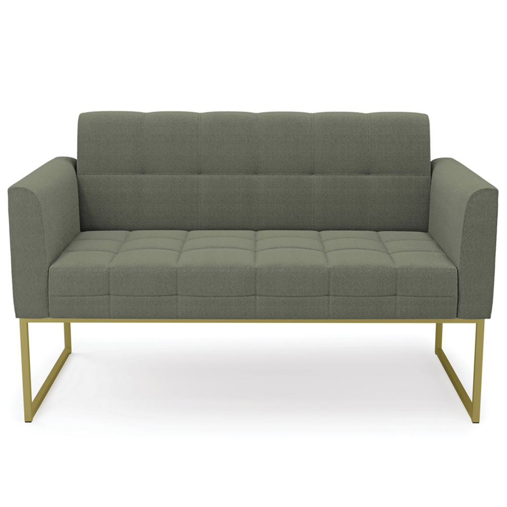 Sofá Namoradeira Base Industrial Dourado Ana Bouclé Menta - Ibiza