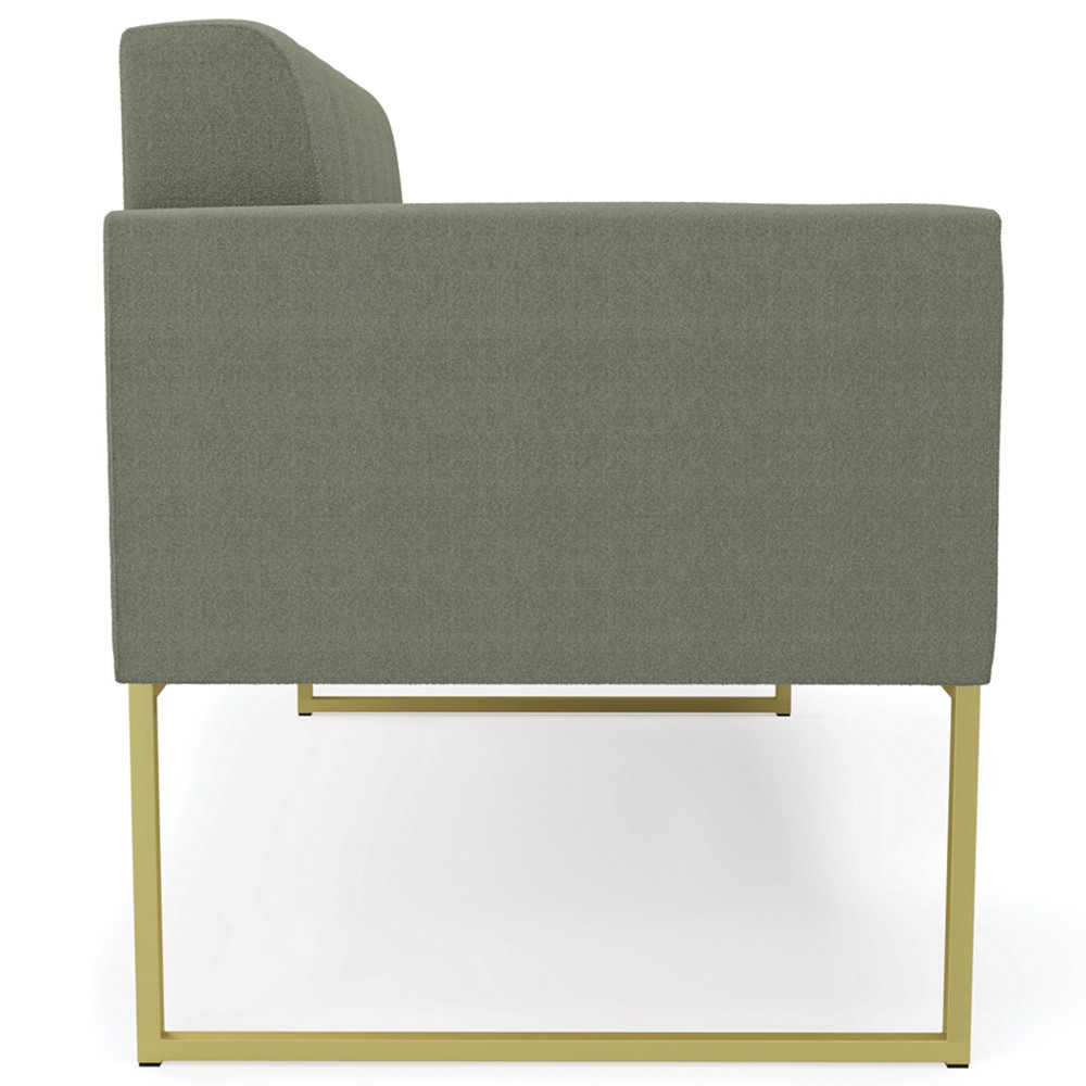 Sofá Namoradeira Base Industrial Dourado Ana Bouclé Menta - Ibiza