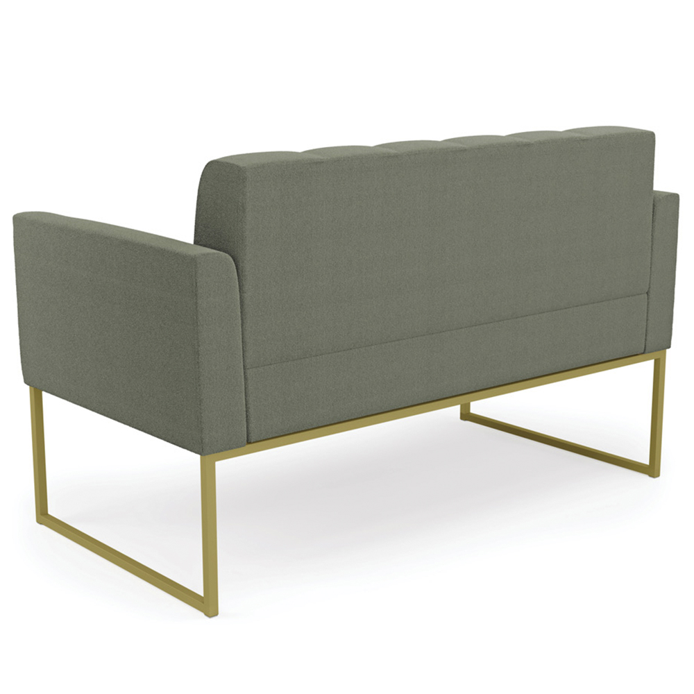 Sofá Namoradeira Base Industrial Dourado Ana Bouclé Menta - Ibiza