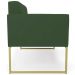 Sofá Namoradeira Base Industrial Dourado Ana Veludo Verde - Ibiza