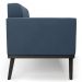 Sofá Namoradeira Base Madeira Preto Ana Suede Azul Marinho - Ibiza