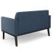 Sofá Namoradeira Base Madeira Preto Maressa Suede Azul Marinho - Ibiza