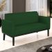 Sofá Namoradeira Base Madeira Preto Maressa Veludo Luxo Verde - Ibiza