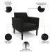 Sofá Namoradeira e 1 Poltrona Base Madeira Preto Maressa Suede Preto - Ibiza