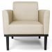 Sofá Namoradeira e 2 Poltronas Base Madeira Preto Maressa Veludo Luxo Off White - Ibiza