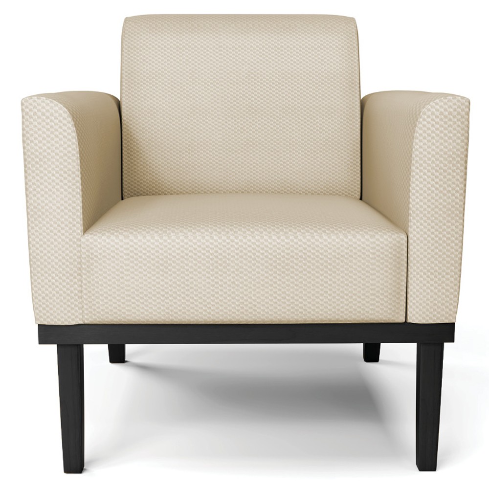 Sofá Namoradeira e 2 Poltronas Base Madeira Preto Maressa Veludo Luxo Off White - Ibiza