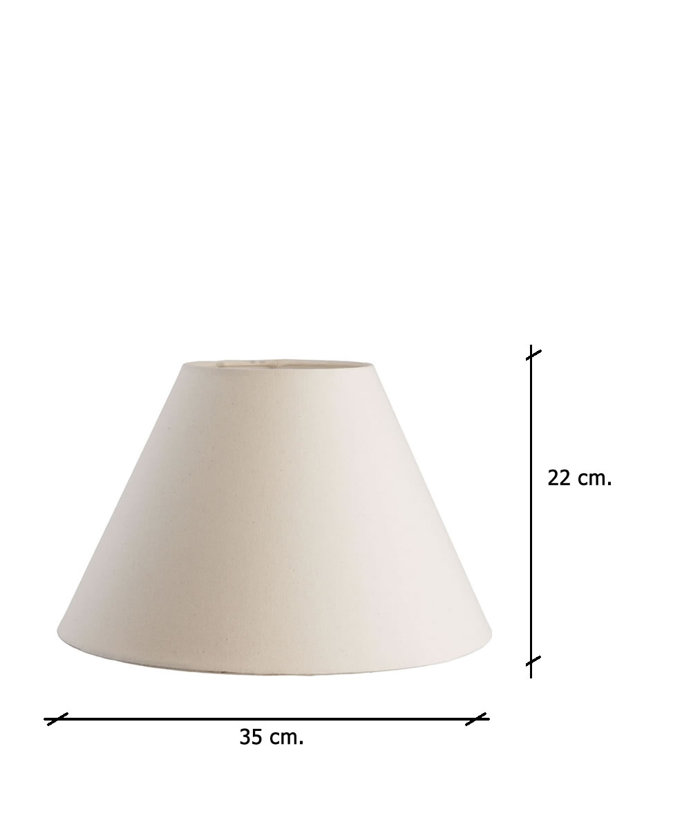Cúpula Cônica bege para abajur M