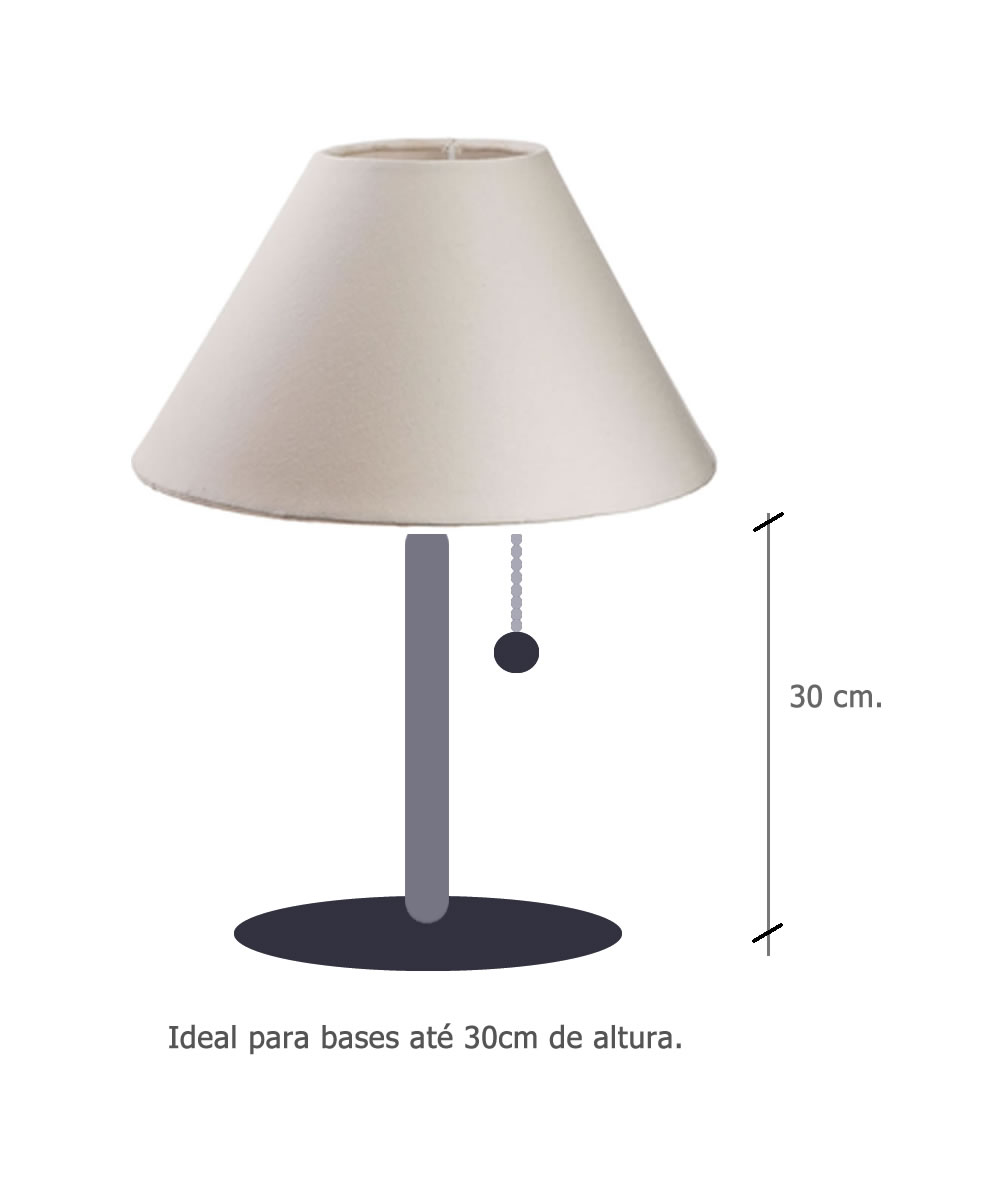 Cúpula Cônica para abajur bege P