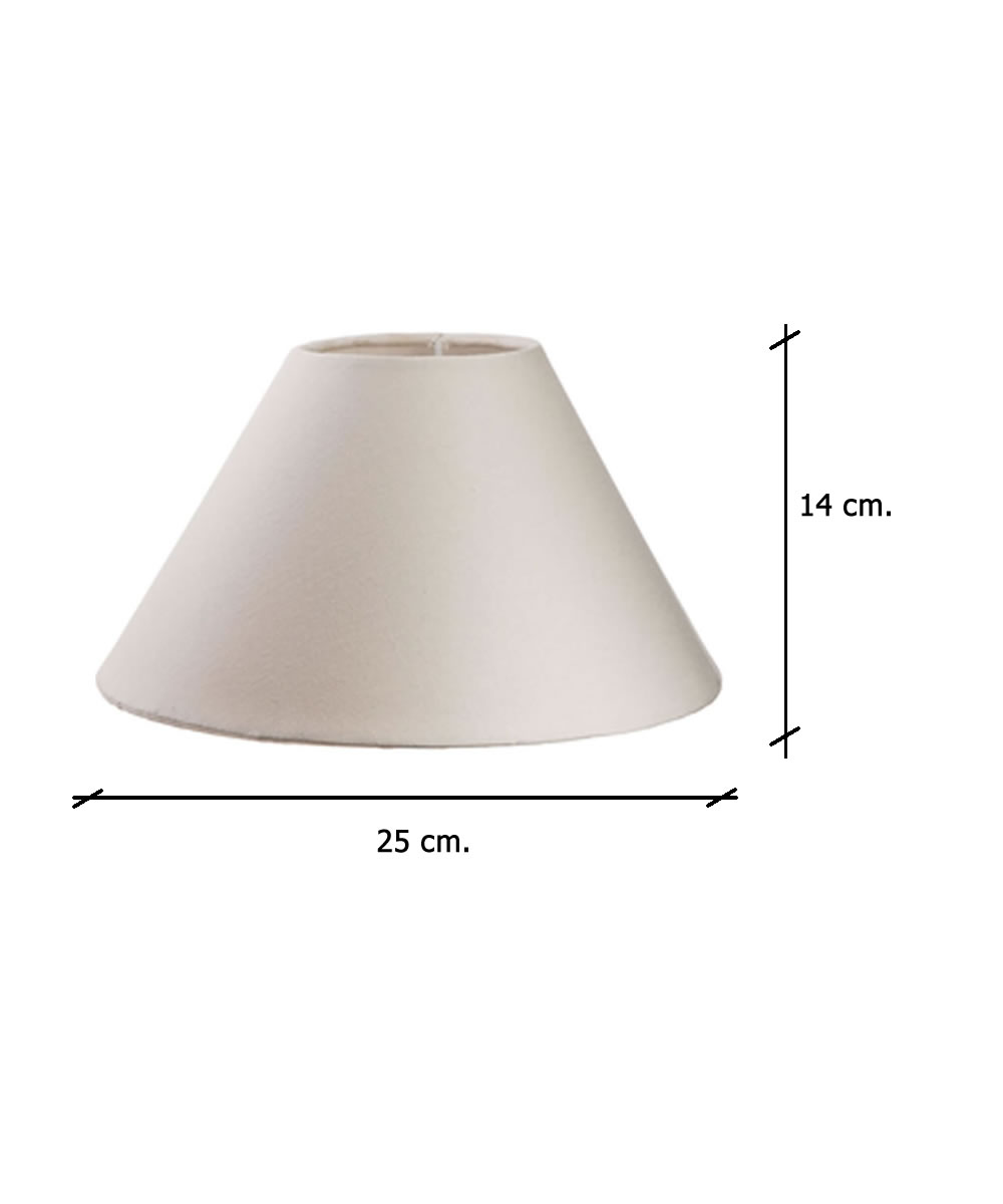Cúpula Cônica para abajur bege P
