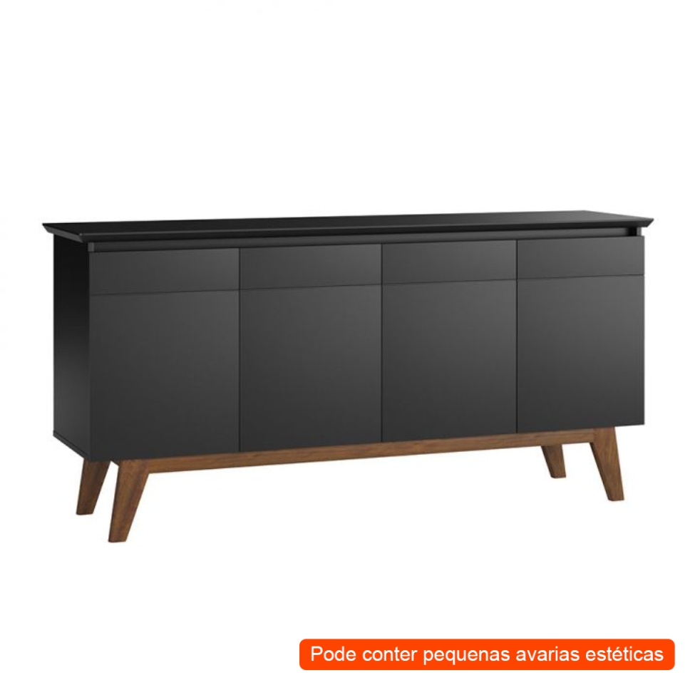 [OUTLET] Buffet Classic 4 PT Preto