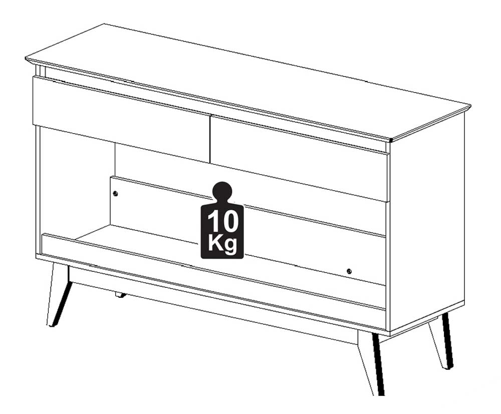 Aparador Classic + 1.36 Nature com Off White - Imcal Móveis