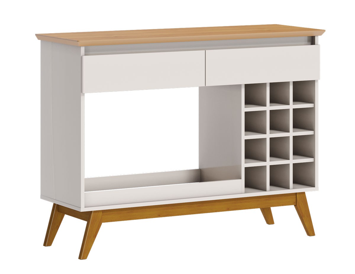 Aparador Classic AD 1.13 Nature com Off White - Imcal Móveis