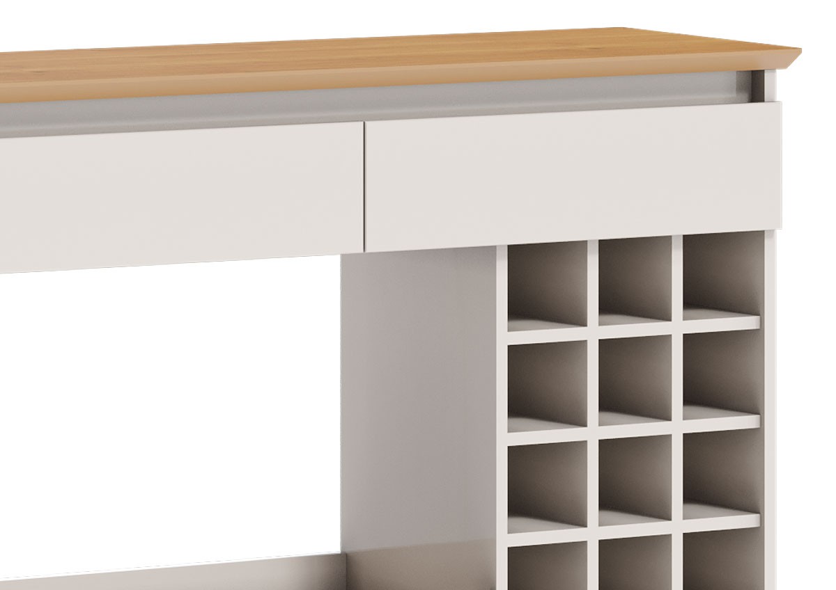 Aparador Classic AD 1.13 Nature com Off White - Imcal Móveis