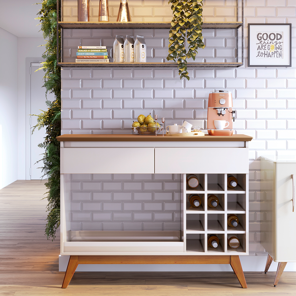 Aparador Classic III Off White e Nature