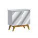 Buffet Classic 2 Portas Branco Acetinado e Espelho - Imcal Móveis