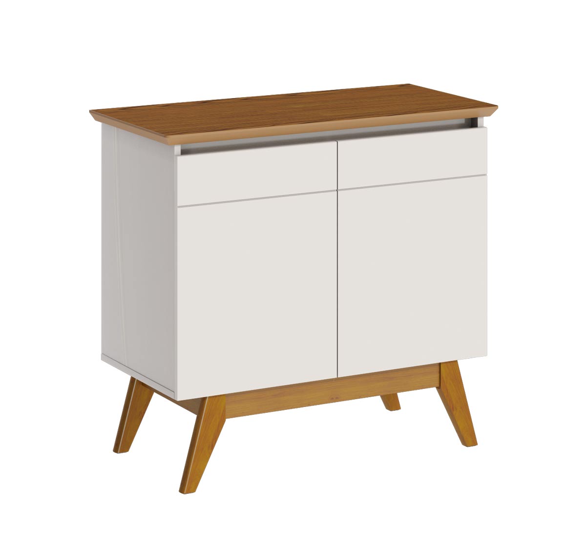 Buffet Classic 2 Portas Off White com Freijó - Imcal Móveis