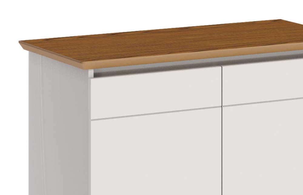 Buffet Classic 2 Portas Off White com Freijó - Imcal Móveis