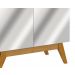 Buffet Classic 2 Portas Off White com Freijó e Espelho - Imcal Móveis