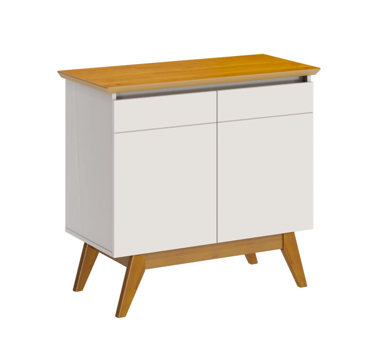 Buffet Classic 2 Portas Off White com Nature - Imcal Móveis