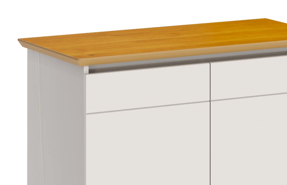 Buffet Classic 2 Portas Off White com Nature - Imcal Móveis