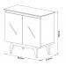Buffet Classic 2 Portas Off White com Nature e Espelho - Imcal Móveis