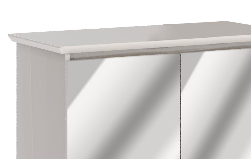 Buffet Classic 2 Portas Off White e Espelho - Imcal Móveis