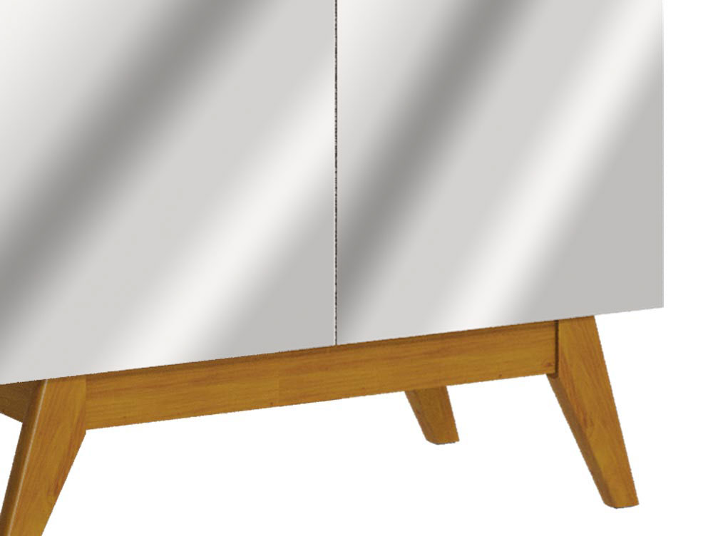 Buffet Classic 2 Portas Off White e Espelho - Imcal Móveis