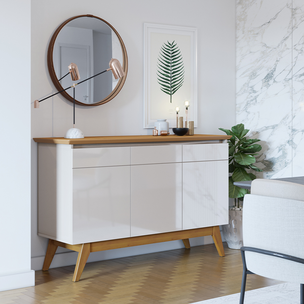 Buffet Classic 3 PT Off White e Nature