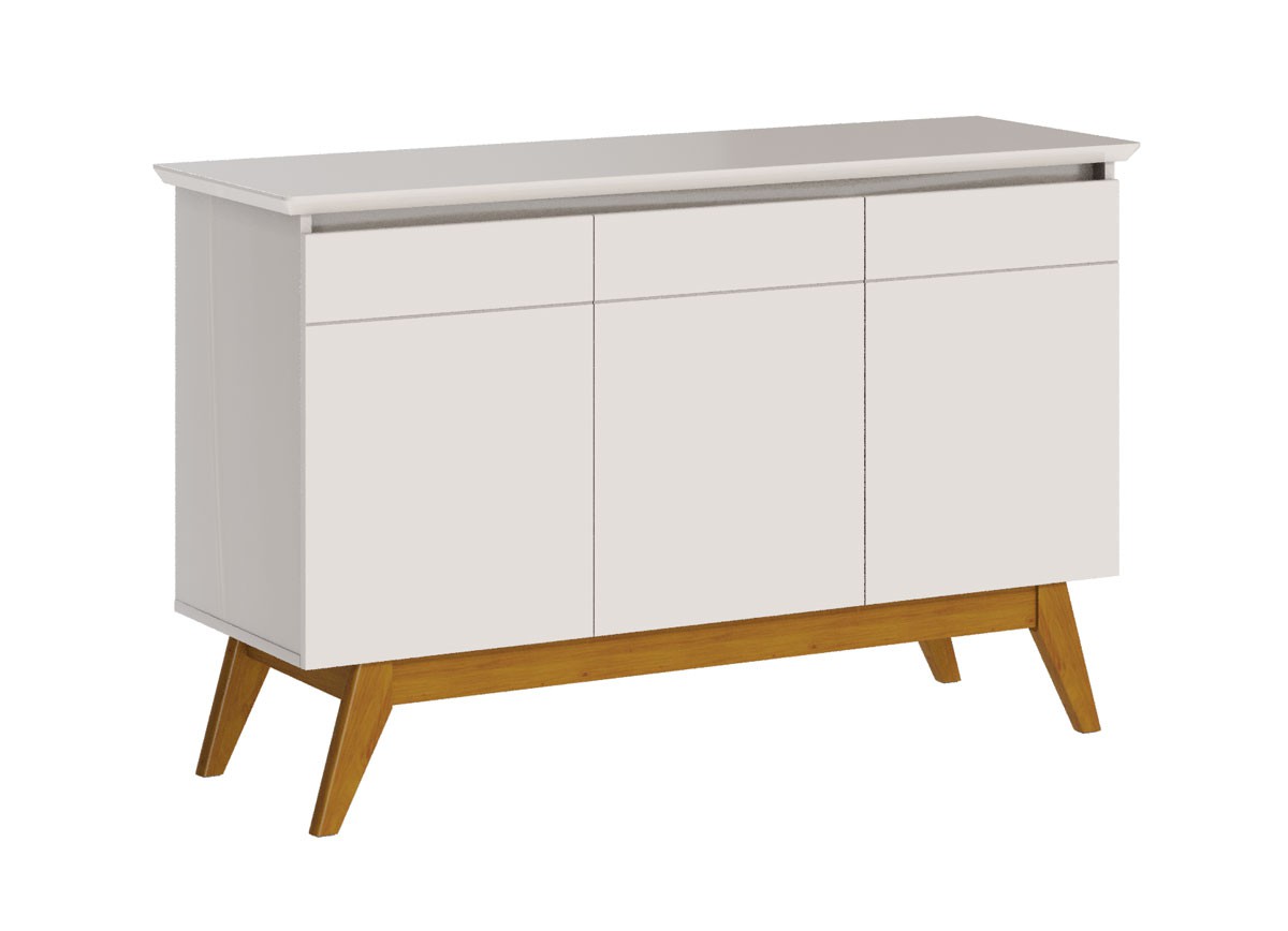 Buffet Classic 3 Portas Off White - Imcal Móveis