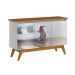 Buffet Classic 3 Portas Off White com Freijó e Espelho - Imcal Móveis