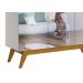 Buffet Classic 3 Portas Off White com Freijó e Espelho - Imcal Móveis