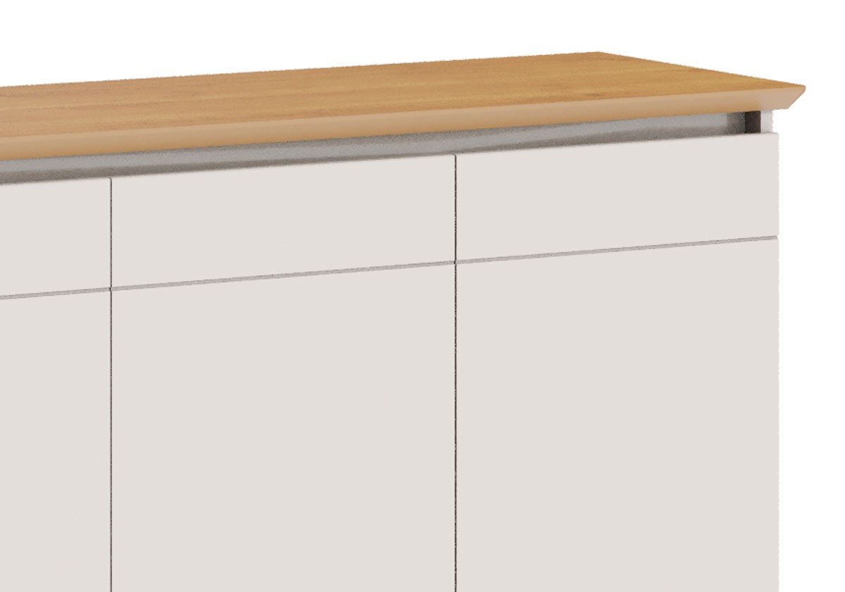 Buffet Classic 3 Portas Off White com Nature - Imcal Móveis