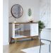Buffet Classic 3 Portas Off White com Nature e Espelho - Imcal Móveis