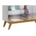 Buffet Classic 3 Portas Off White com Nature e Espelho - Imcal Móveis