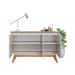 Buffet Classic 3 Portas Off White com Nature e Espelho - Imcal Móveis