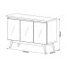 Buffet Classic 3 Portas Off White com Nature e Espelho - Imcal Móveis