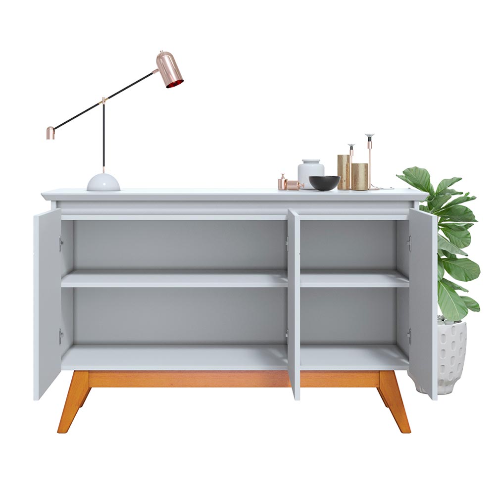 Buffet Classic 3Pts - Branco Acetinado