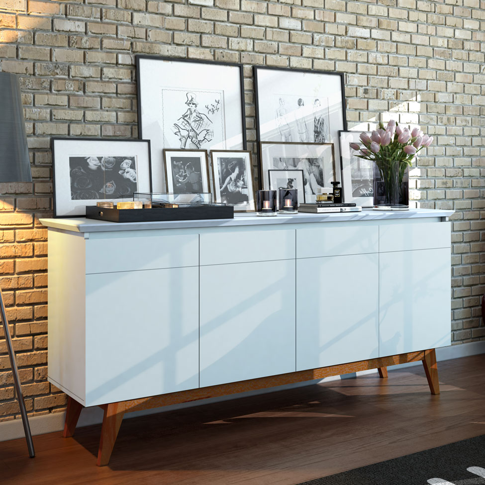 Buffet Classic 4 PT Branco