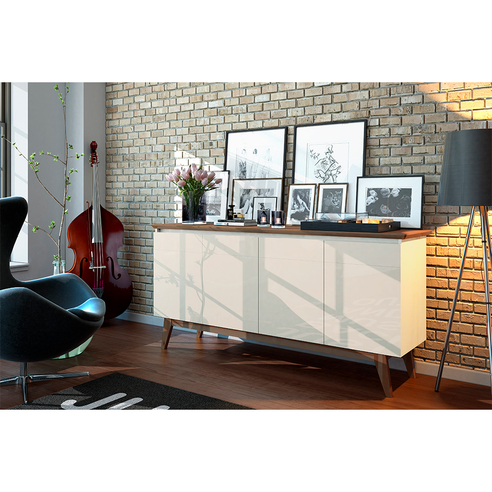 Buffet Classic 4 PT Off White e Freijo Touch