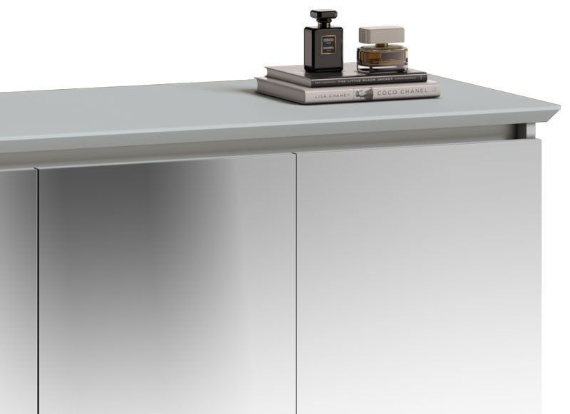 Buffet Classic Branco Acetinado com espelho - Imcal Móveis
