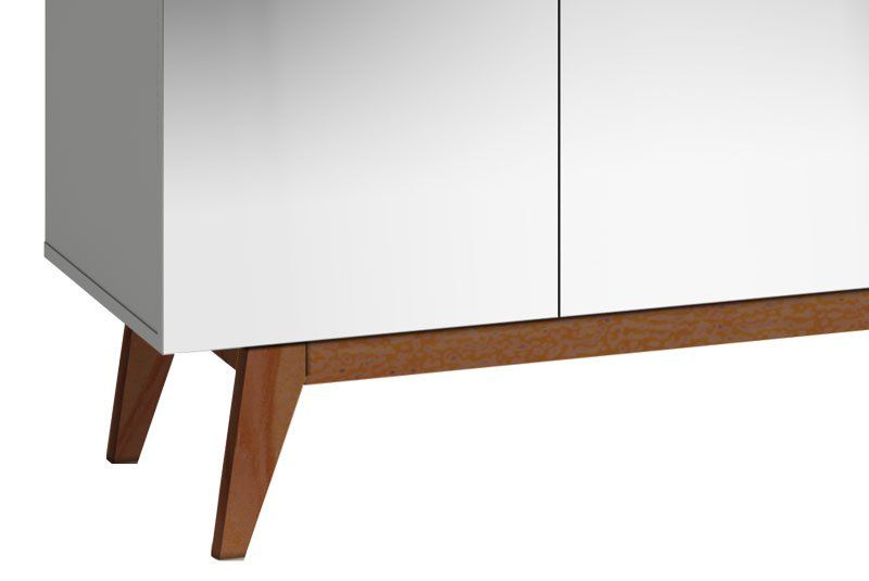 Buffet Classic Branco Acetinado com espelho - Imcal Móveis