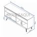 Buffet Classic Branco Acetinado com espelho - Imcal Móveis