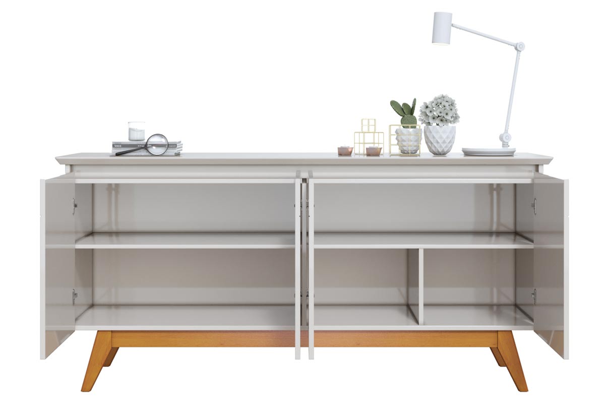 Buffet Classic Off White com Espelho - Imcal Móveis