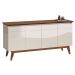 Buffet Classic Off White com Freijó - Imcal Móveis