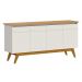 Buffet Classic Off White com Nature - Imcal Móveis