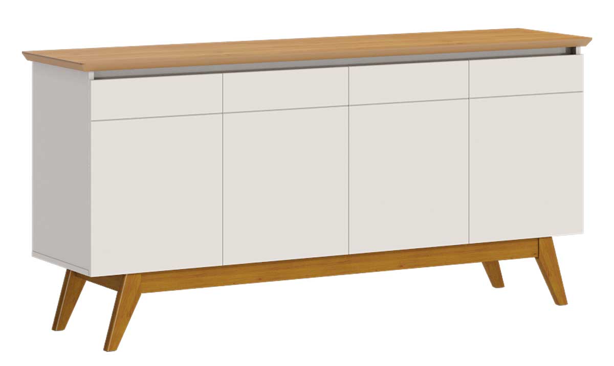 Buffet Classic Off White com Nature - Imcal Móveis