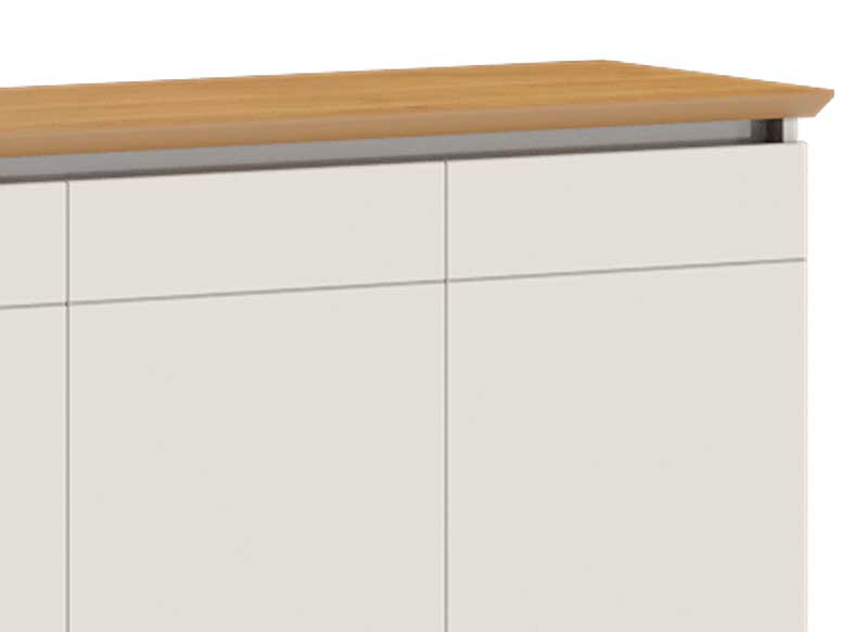 Buffet Classic Off White com Nature - Imcal Móveis
