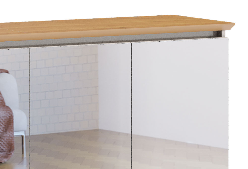Buffet Classic Off White com Nature e espelho - Imcal Móveis